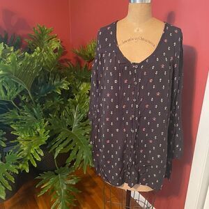 BILLABONG | dark blue button down tunic M